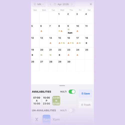 Staff shift availability calendar submission tools enhancing scheduling flexibility