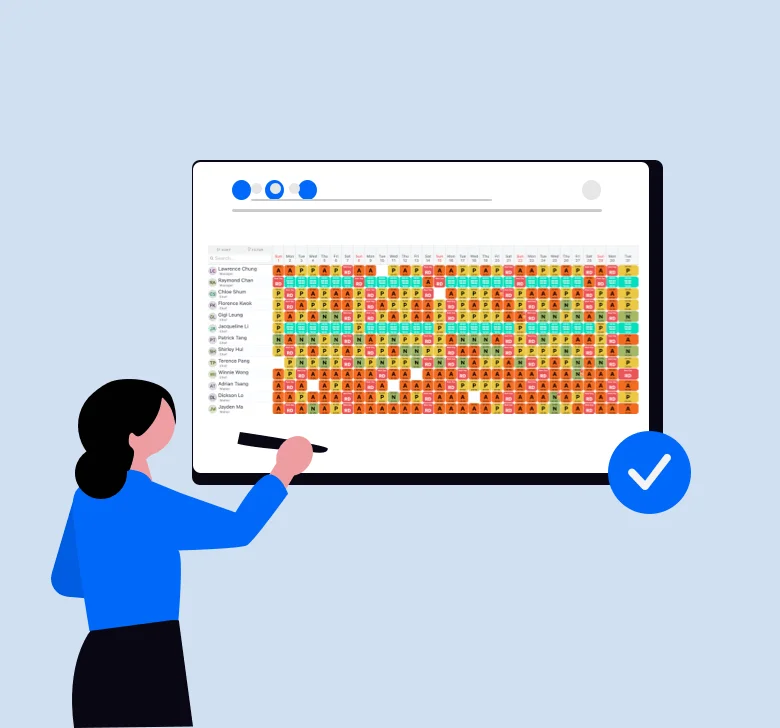 Manager approval workflow for rosters capturing history snapshots and team schedule exports